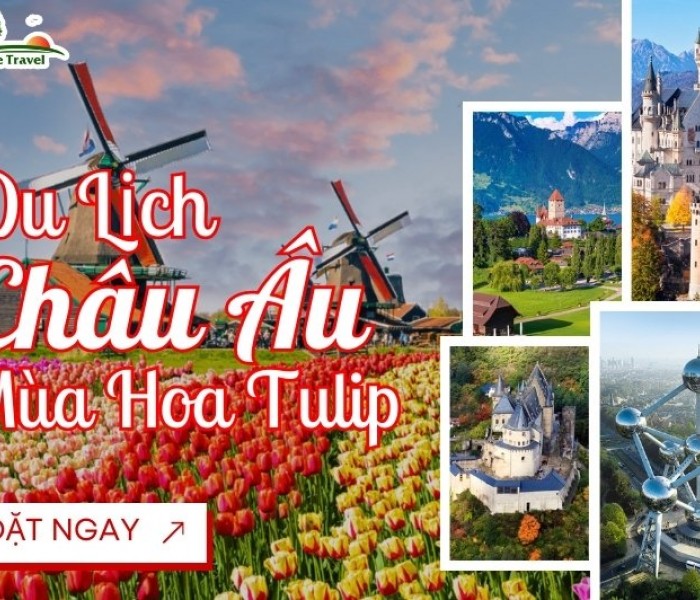 Tour Du Lịch Châu Âu Đức - Thụy Sĩ - Hà Lan - Luxemburg - Bỉ  11 Ngày 10 Đêm Mùa Hoa Tulip 2024 (Bay VietnamAirlines)