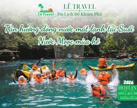 Tận hưởng dòng nước mát lạnh tại Suối Nước Moọc mùa hè