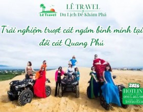 Trải nghiệm trượt cát ngắm bình minh tại đồi cát Quang Phú