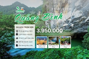 Tour du lịch  Hà Nội - Quảng Bình 3 ngày 3 đêm bằng ô tô 2026