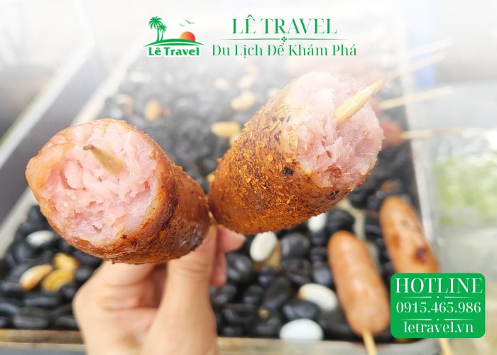 Lạp xưởng nướng đá