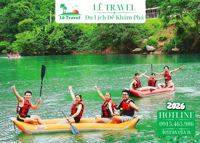 Thử thách chèo thuyền Kayak trên dòng Sông Chày